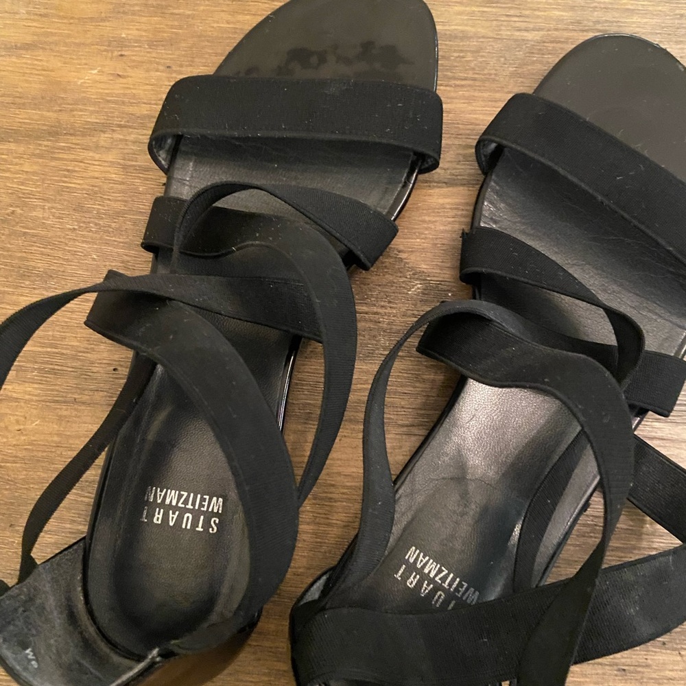 Stuart Weitzman 90s Style Strappy Elastic Sandals… - image 2